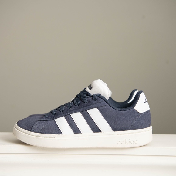 Adidas Grand Court Alpha Navy White Retro Y2K Soccer Style Sneakers Mens Size 13 - Picture 3 of 7